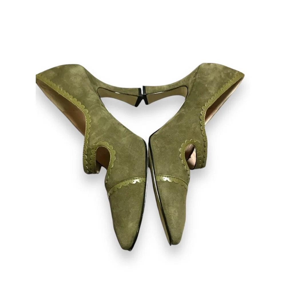 bp Olive Green Mary Jane Heels